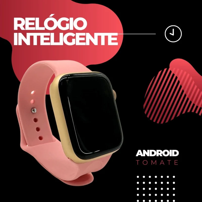 Smartwatch Relógio Inteligente Esportivo GPS Bluetooth 4.0 Tela 1,85" Resistente à água IP67 - Compatível com iOS e Android Notifica Mensagens e Redes Sociais - Tomate (Rosa) - Imagem 5