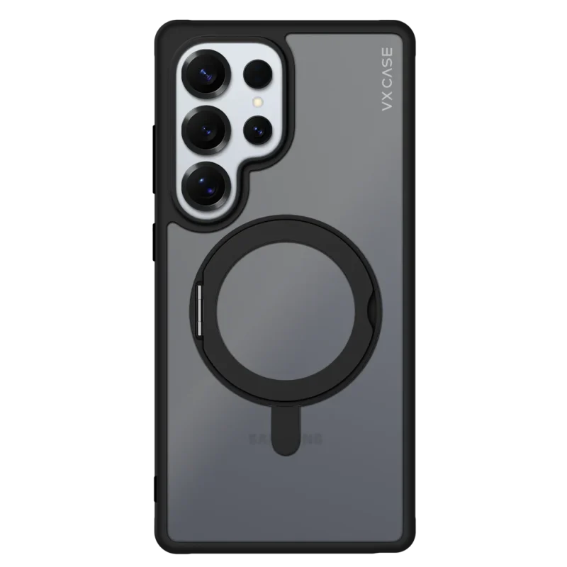 Capa com Suporte Aro Magsafe Galaxy S25 Ultra - Preta - KickStand