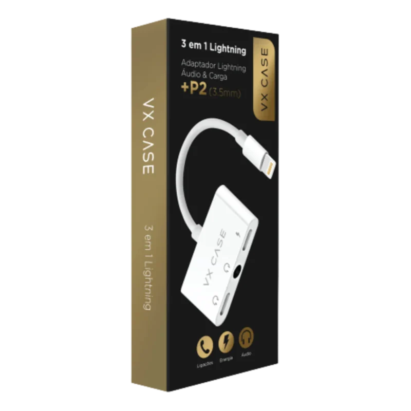 Adaptador Lightning P2 e Duplo Lightning VX Case - Imagem 4