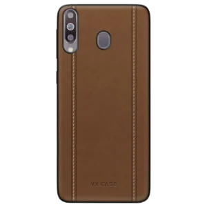 Capa Leather Stripes para Galaxy M30 - Couro Marrom