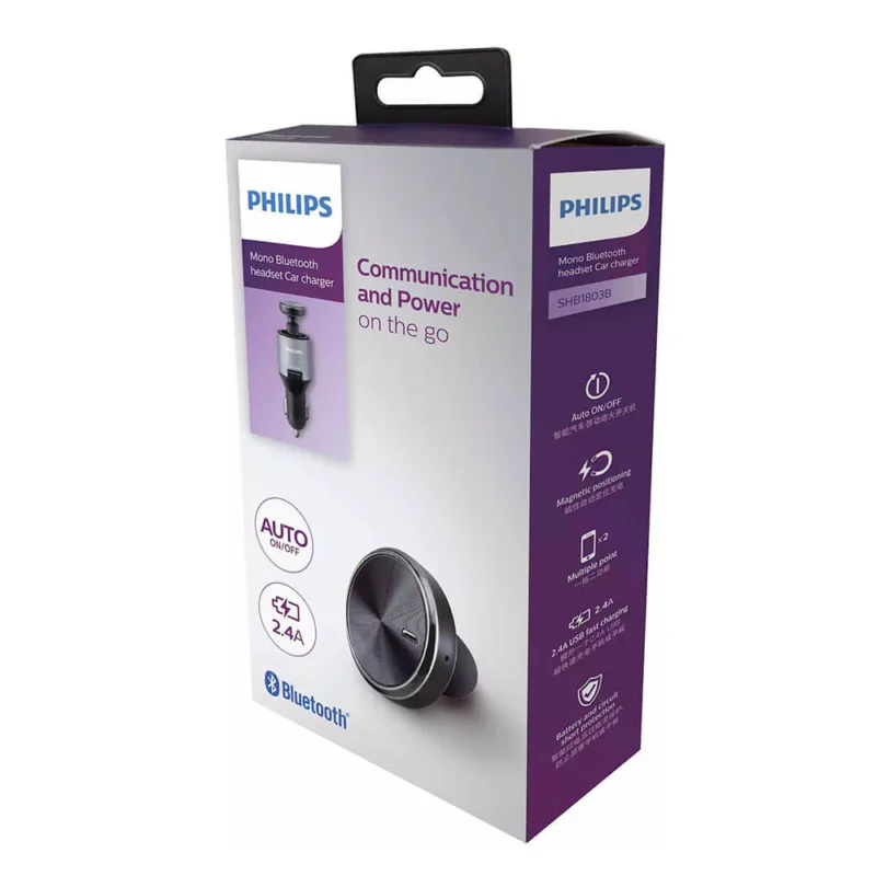 Kit Mobile Philips SHB1803 Fone de Ouvido + Carregador Veicular - Imagem 4