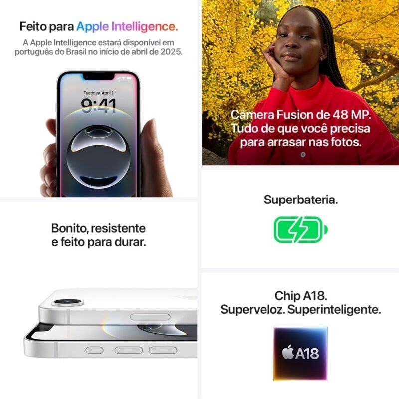 Apple iPhone 16e  — Branco - Imagem 6