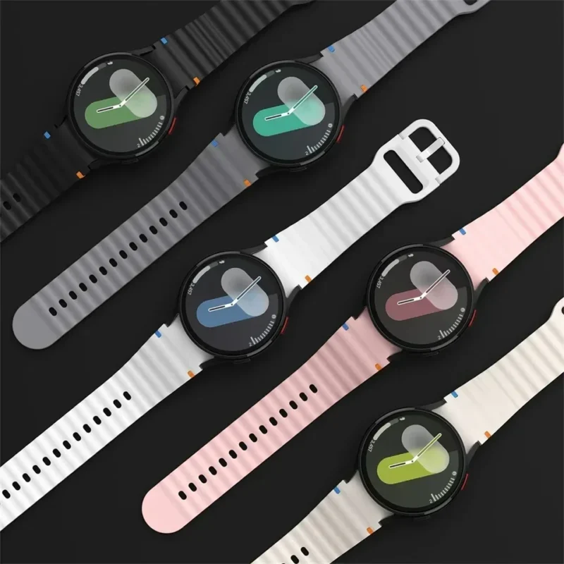 Original Band for Samsung Galaxy watch 7/FE/5 Pro/6/4 classic 44mm 40mm Silicone sport belt bracelet correa Galaxy watch 6 Strap - Imagem 5