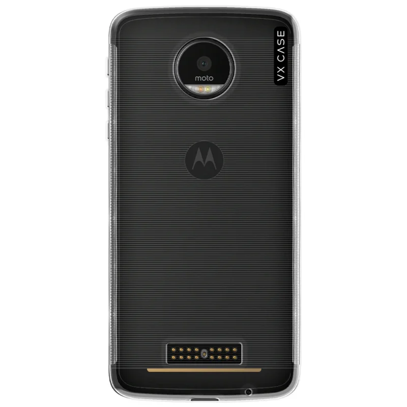 Capa para Moto Z Play de Silicone TPU Transparente