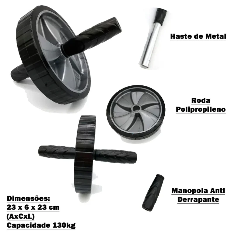 Kit Funcional Completo Bountys® – 6 Itens para Treinar em Casa com Segurança e Eficiência 40+ | Colchonete, Caneleira, Halter, Roda Abdominal, Extensor e Corda - Imagem 8