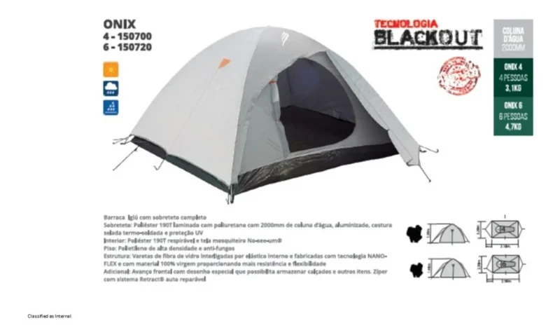Barraca De Camping Iglu Com Sobreteto Onix 4 Pessoas - Imagem 4