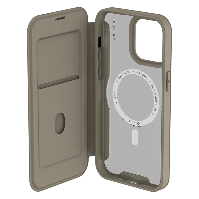 Capa Carteira MagSafe para iPhone 15 Plus Bege - Limited