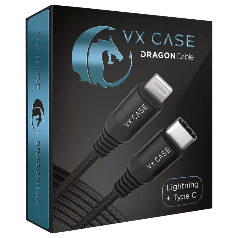 Cabo Tipo-C/Lightning Turbo PD MFI Dragon 1,20m - Imagem 4