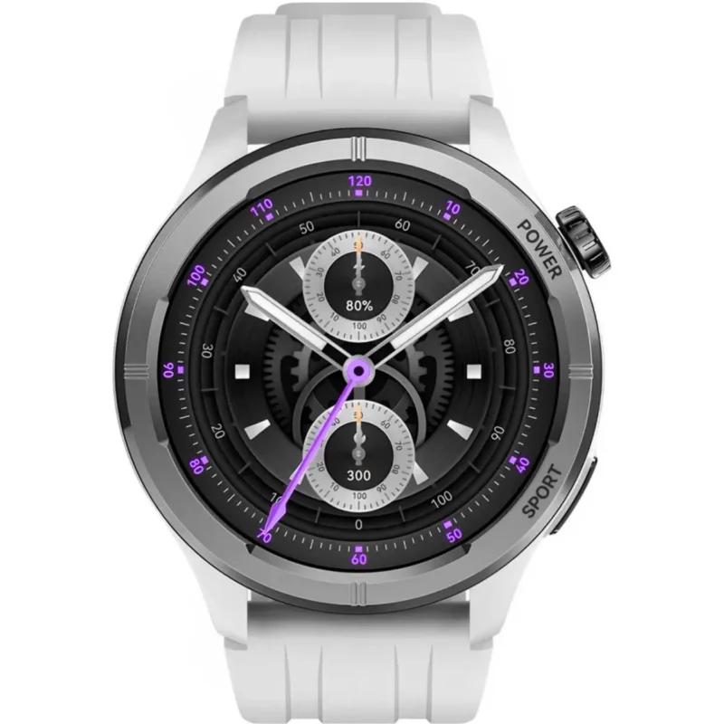 Relógio Smartwatch Haylou Solar Neo Monitor Saúde Silver Caixa Branco Pulseira Cinza Bisel Branco Desenho Da Pulseira Mesh - Imagem 4