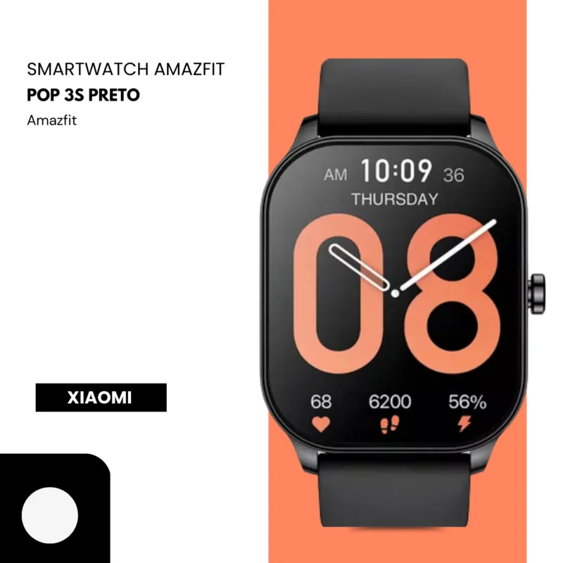 Amazfit Pop 3S Smartwatch 1.91" AMOLED, Monitor Cardíaco, SpO2, GPS, IP68, 100+ Esportes, Compatível Android/iOS - Imagem 8