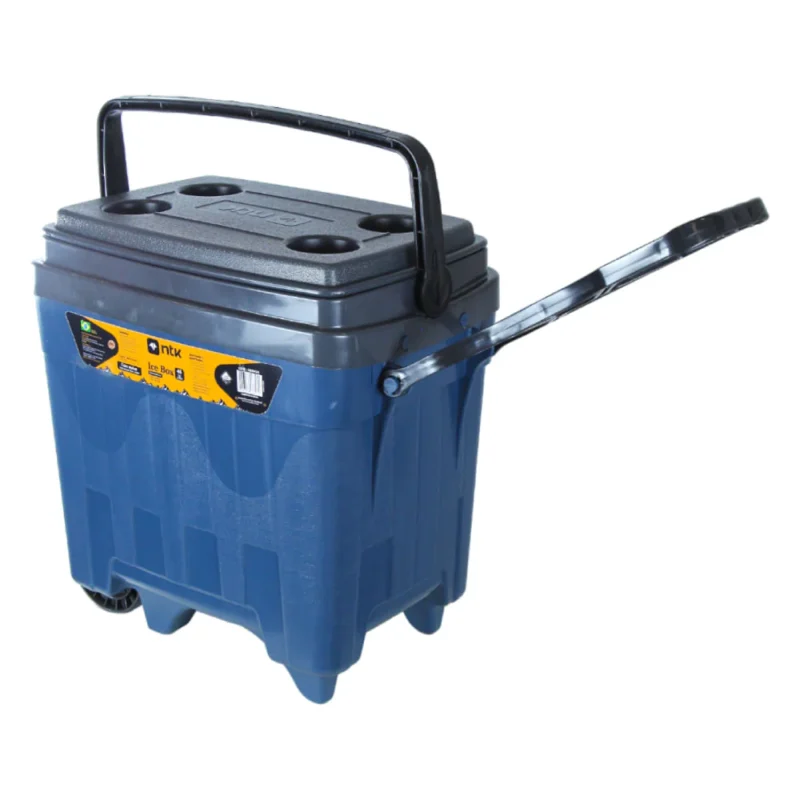 Caixa Termica Ice Box Cooler 34L Com Rodinhas E Porta Latas - Imagem 4