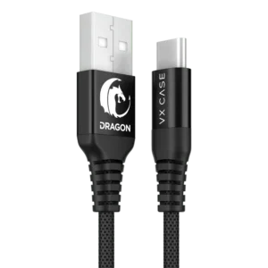 Cabo USB Tipo A / Tipo C VX Case Dragon Preto