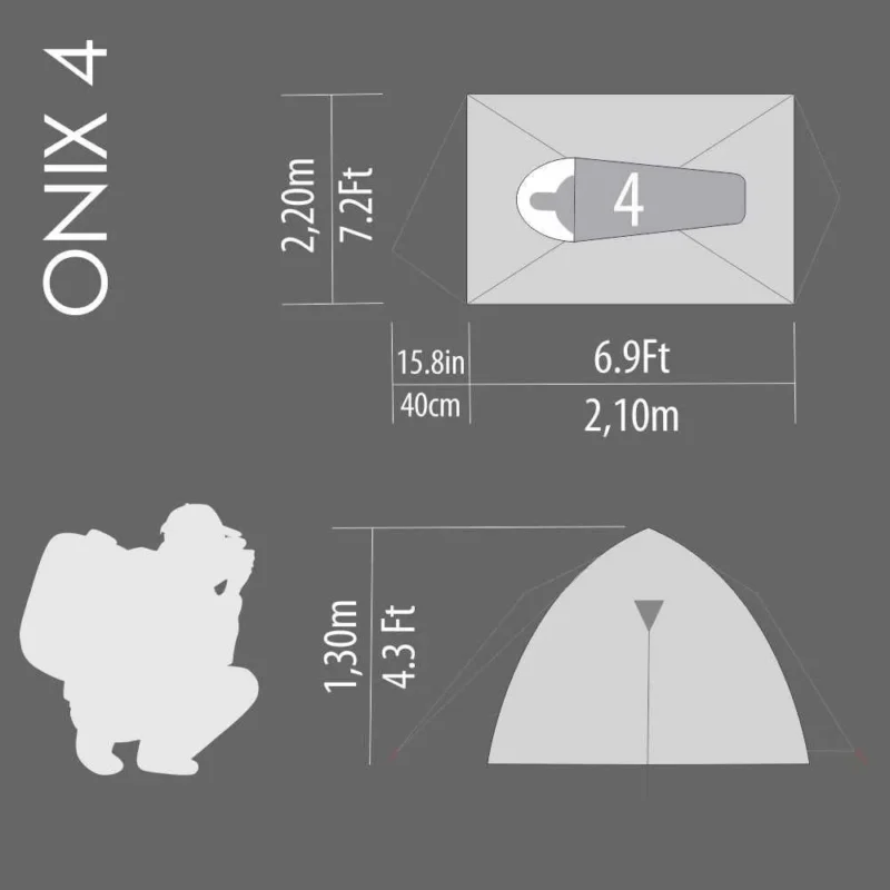 Barraca De Camping Iglu Com Sobreteto Onix 4 Pessoas - Imagem 8