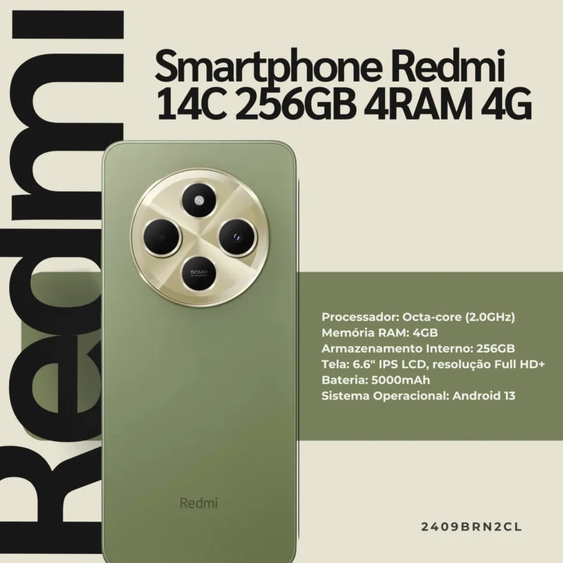 Smartphone RDM 14C 256GB 4RAM 4G cores verde e azul - Imagem 6