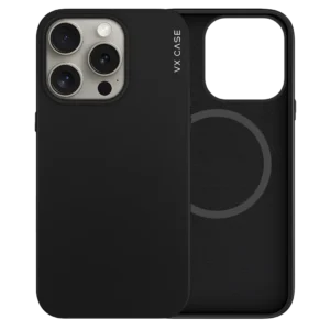 Capa Magsafe para iPhone 15 Pro Max Preta Fosca - Emborrachada