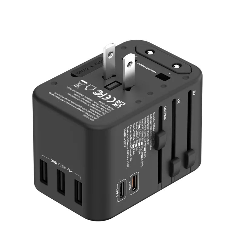 Adaptador Universal de tomadas 3 USB e 2 Type-C - Imagem 6