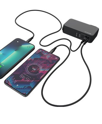 Carregando dois smartphones ao mesmo tempo