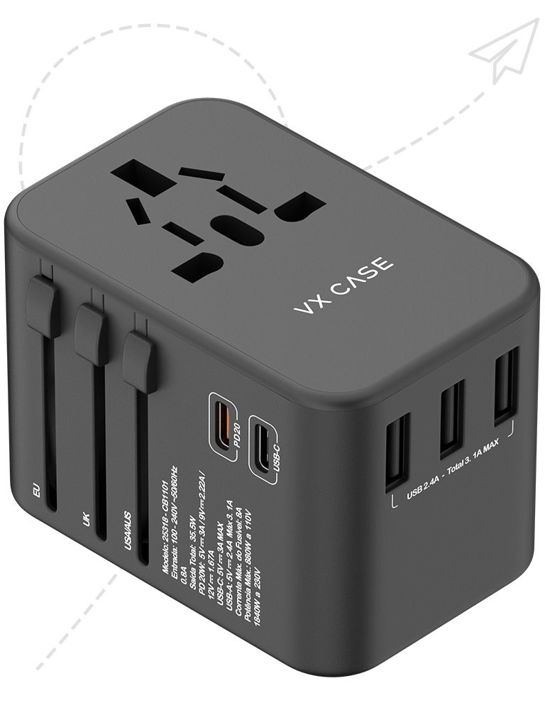 Carregador turbo VX Case 30W preto fosco
