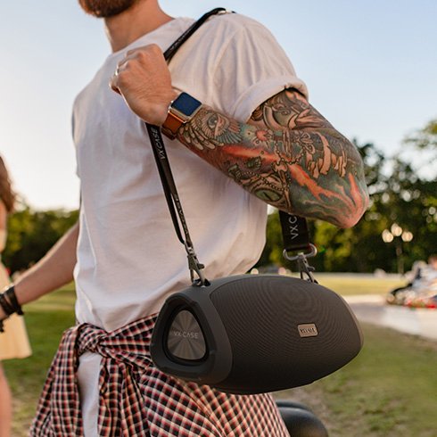 Image Leve Caixa de Som Bluetooth Volcano em diferentes ambientes