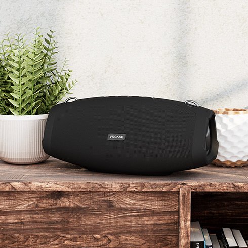 Image por onde passa Caixa de Som Bluetooth Volcano VX Case visual encantando